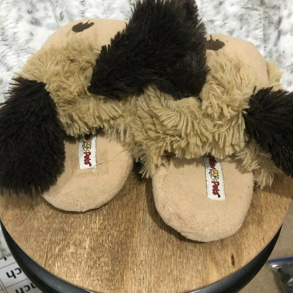 Pillow Pets Puppies Fluffy Dog Kids Slippers Small 13-1